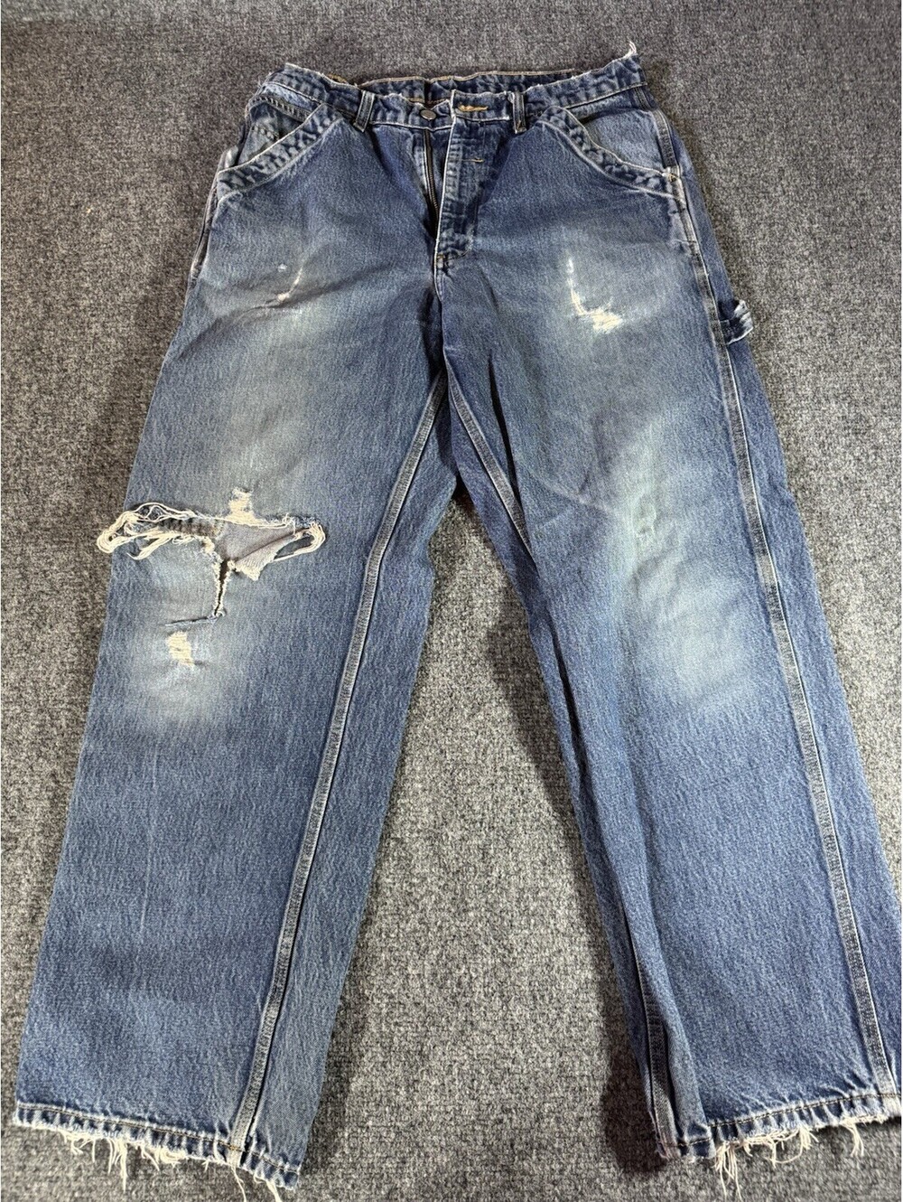 Vintage Polo Jeans Co. Ralph Lauren distressed cargo carpenter pants 33x30